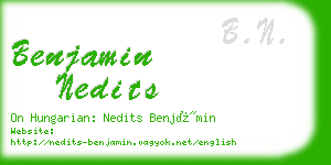 benjamin nedits business card